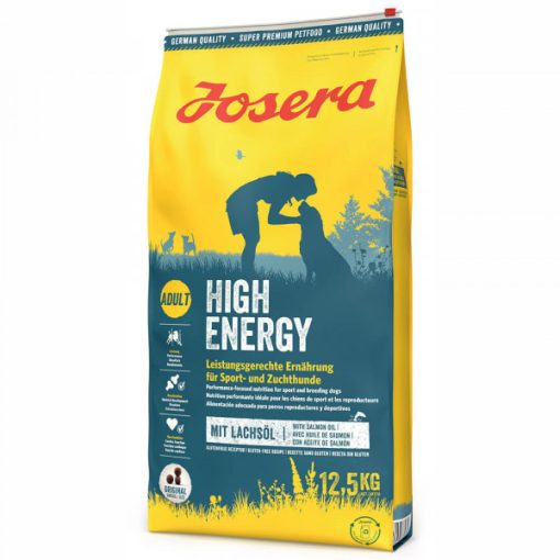 Josera High Energy é uma ração seca para cães ativos de salmão, sendo uma nutrição de alta performance, para os patudos mais enérgicos!