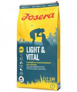 Josera Light & Vital é uma ração seca completa para cão adulto para controlo de peso, com baixo teor de gordura e elevado teor de fibras.