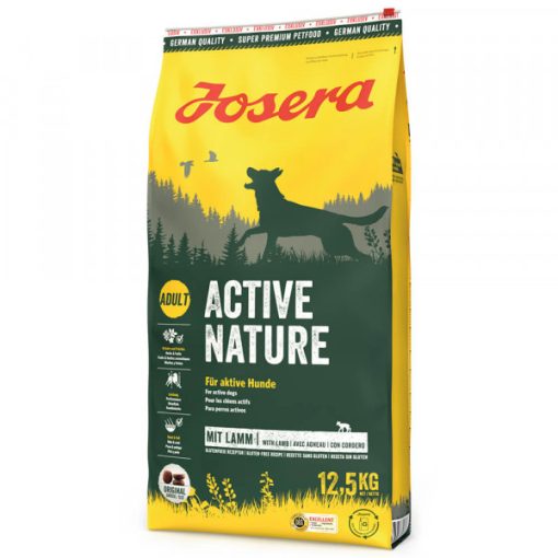 Josera Active Nature é uma ração seca para cão adulto com aves e borrego. Aconselhada para cães ativos, fornecendo toda a energia de que necessitam.