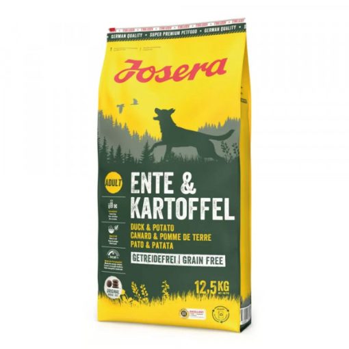 Josera adulto de Pato e Batata é uma ração seca para cão adulto formulada com 25% de carne de pato seca. Com biotina, ácidos gordos, L-carnitina e taurina.