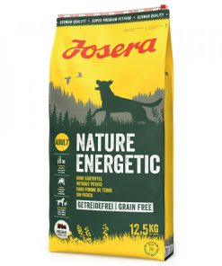 Josera Nature Energetic é uma ração seca para cão adulto, com aves e batata doce, sem cereais. É uma nutrição de alta performance para cães enérgicos
