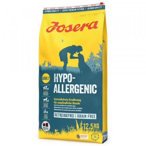 Josera Hypoallergenic é uma ração seca para cão adulto com alergias / sensíveis. Uma receita sem cereais, com uma só fonte de proteínas: o inseto.