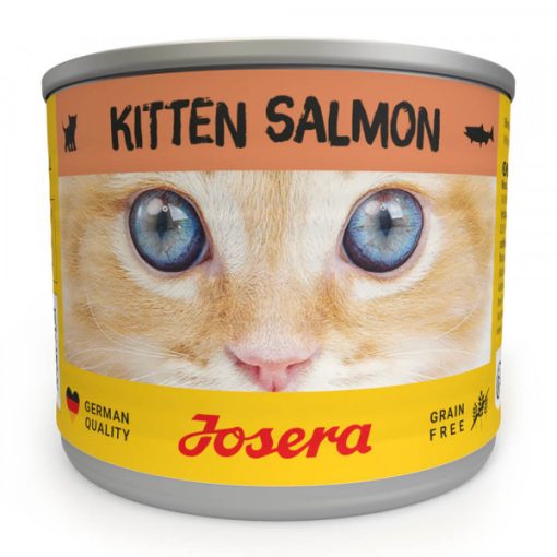 Josera alimento em patê para gatinho de Salmão é um alimento húmido para gatinhos em crescimento, formulado sem cereais e com ácidos gordos essenciais.