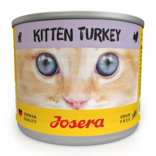 Josera alimento em patê para gatinho de peru é um alimento húmido para gatinhos em crescimento, formulado sem cereais e com ácidos gordos essenciais.