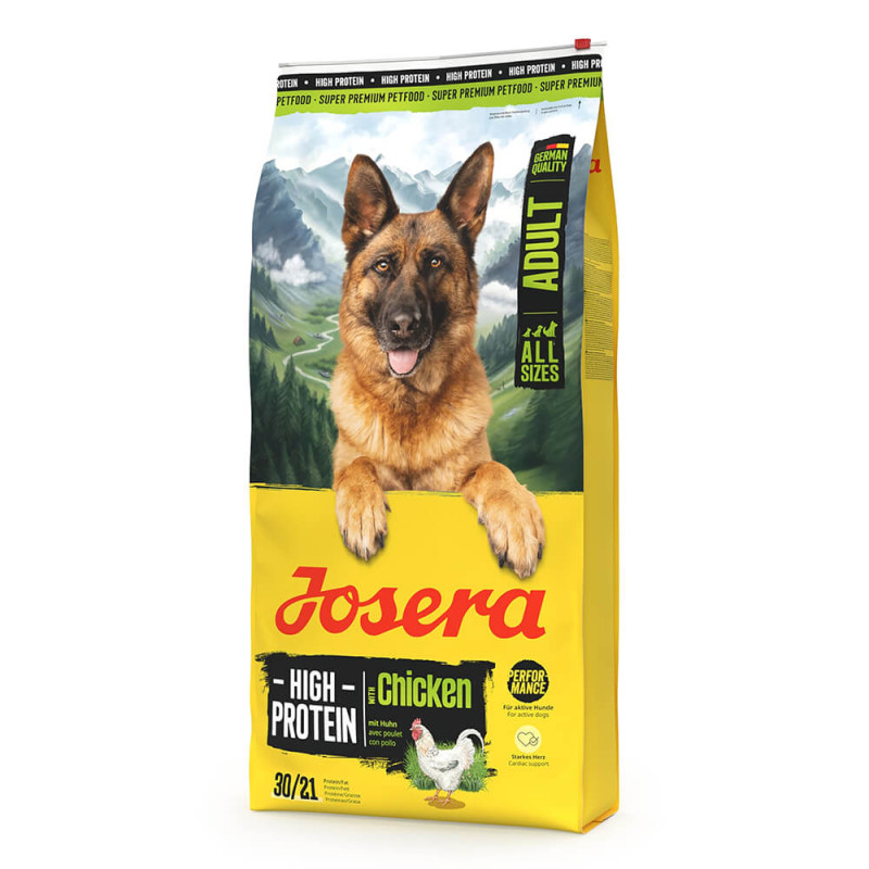 Josera High Protein - Ração Seca Rica em Proteína para Cão Ativo - Frango