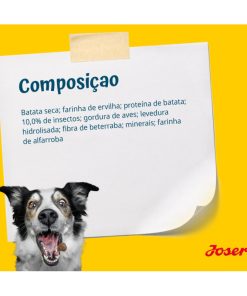 Josera Hypoallergenic é uma ração seca para cão adulto com alergias / sensíveis. Uma receita sem cereais, com uma só fonte de proteínas: o inseto.