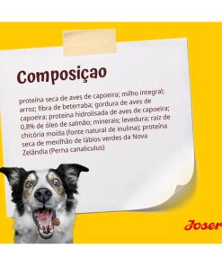 Josera Kids é uma ração para cachorros de porte médio/grande (8ª semana). Esta ração tem energia reduzida e um teor equilibrado de proteínas e gordura.