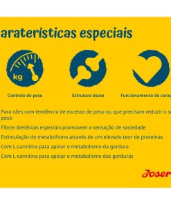 Josera Light & Vital é uma ração seca completa para cão adulto para controlo de peso, com baixo teor de gordura e elevado teor de fibras.