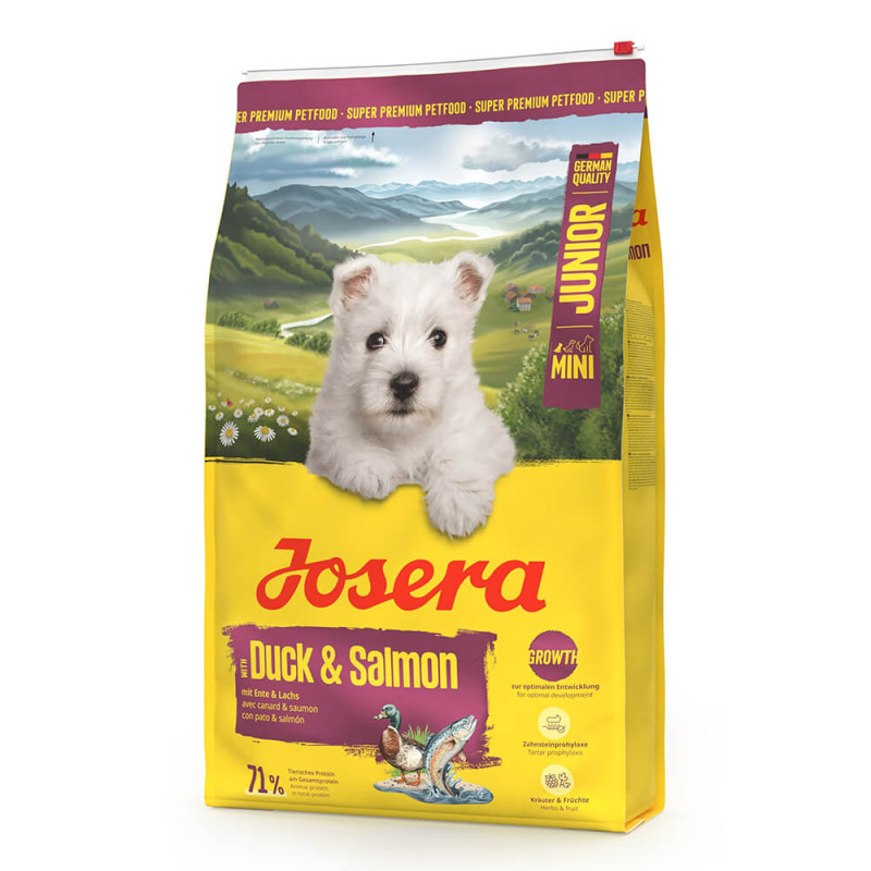 Josera Mini Junior - Ração Seca para Cachorro de Porte Pequeno - Pato e Salmão