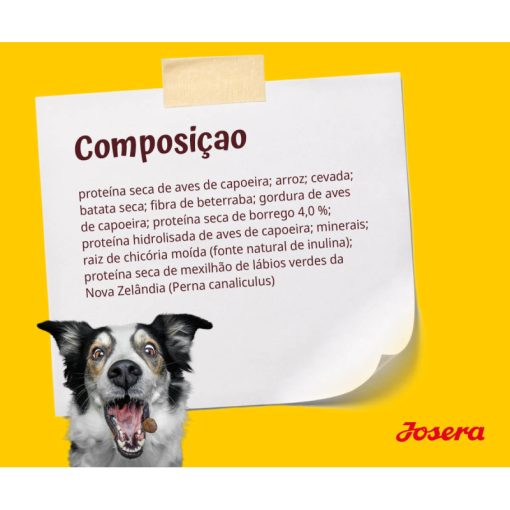 Josera Optiness é uma ração seca para cão adulto de médio/grande porte, com borrego e fontes de hidrato de carbono de elevada qualidade.