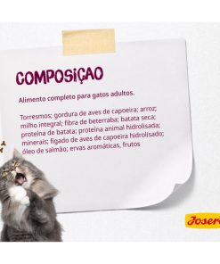 Josera Senior é a ração seca para o gato sénior com insuficiência renal crónica, devido à dose extra de antioxidantes essenciais e teor reduzido de fósforo.