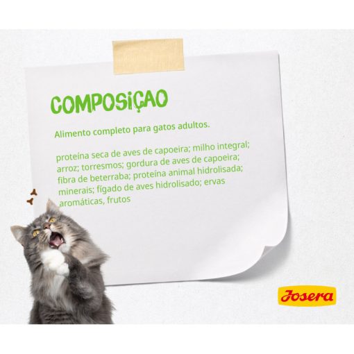 Josera Sensicat é uma ração seca para gato adulto com estômago sensível e exigente, devido à sua elevada digestibilidade.
