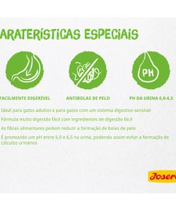 Josera Sensicat é uma ração seca para gato adulto com estômago sensível e exigente, devido à sua elevada digestibilidade.