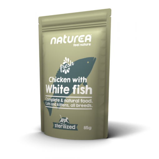 Naturea Wetfood Gato e Gatinho Frango com Peixe Branco 85 GR