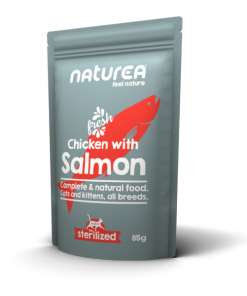 Naturea Wetfood Gato e Gatinho Frango com Salmão 85 GR
