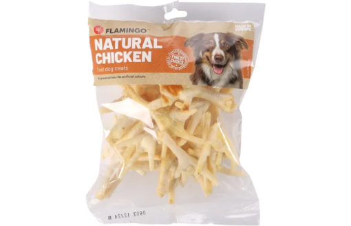 Flamingo Snack Natural Chicken Feet White