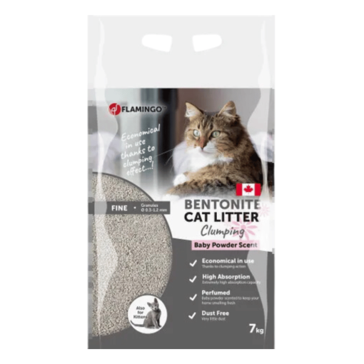 Flamingo Catlitter 7Kg Bentonite + Babypowder