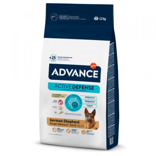 Advance Pastor Alemão Cão Adulto - Ração Seca Peru e Arroz 12 KG