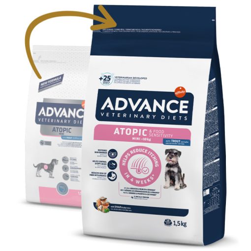 Advance VET Dog - Atopic Mini - Ração Seca para Cães Mini com Atopia 1,5 KG