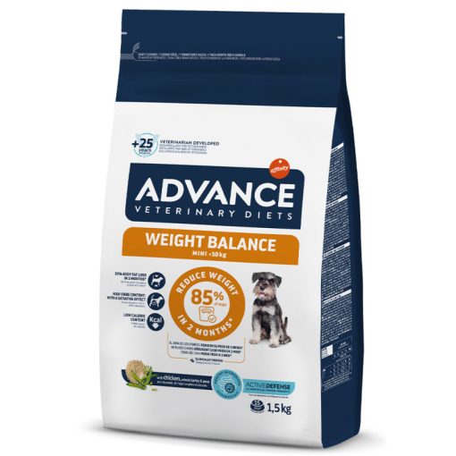 Advance Vet Weight Balance Cão Mini Adulto - Ração Seca para Perda de Peso 1,5 KG - Image 2