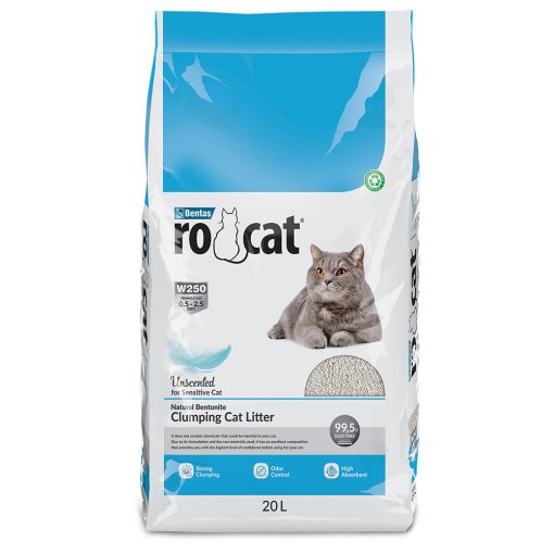 Rocat - Areia natural  sem perfume para gato 20L
