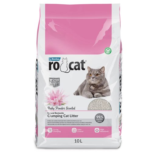Rocat - Areia aglomerante de talco para gatos 10L